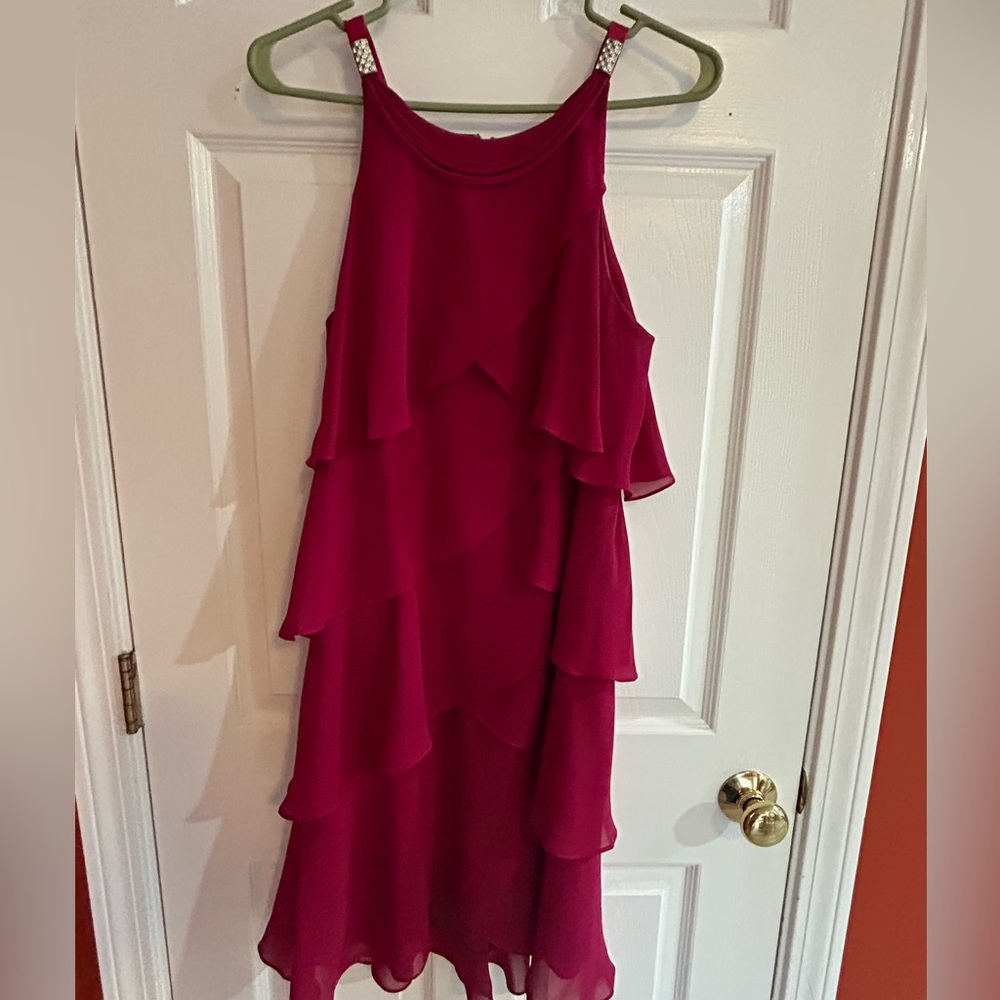 Elegant Pink Layered Dress
